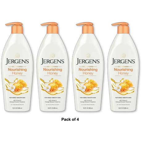 Jergens Nourishing Honey Lotion 16.8Oz (Pack of 4)