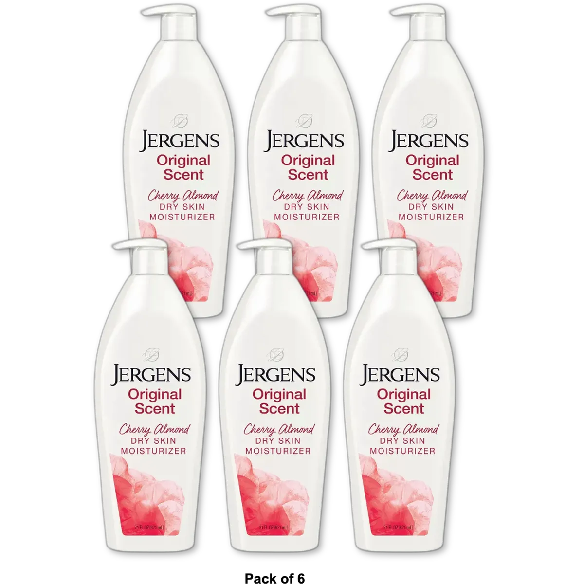 Jergens Original Scent Moisturizer Cherry Almond Essence 21Oz (Pack of 6)
