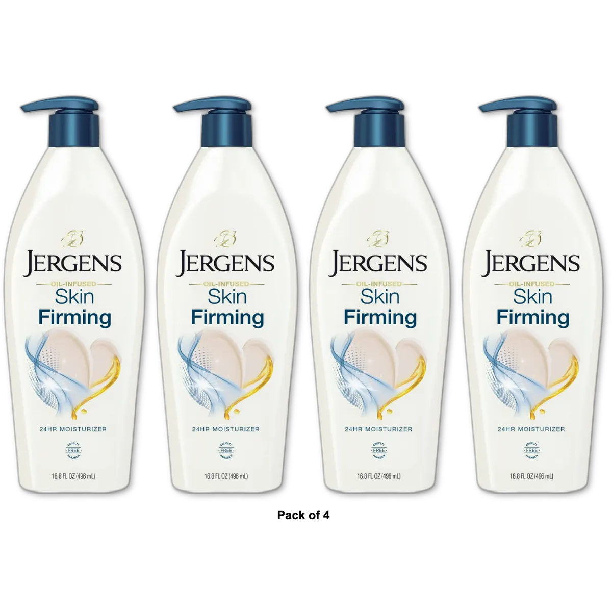 Jergens Skin Firming Moisturizing Lotion 16.8Oz (Pack of 4)