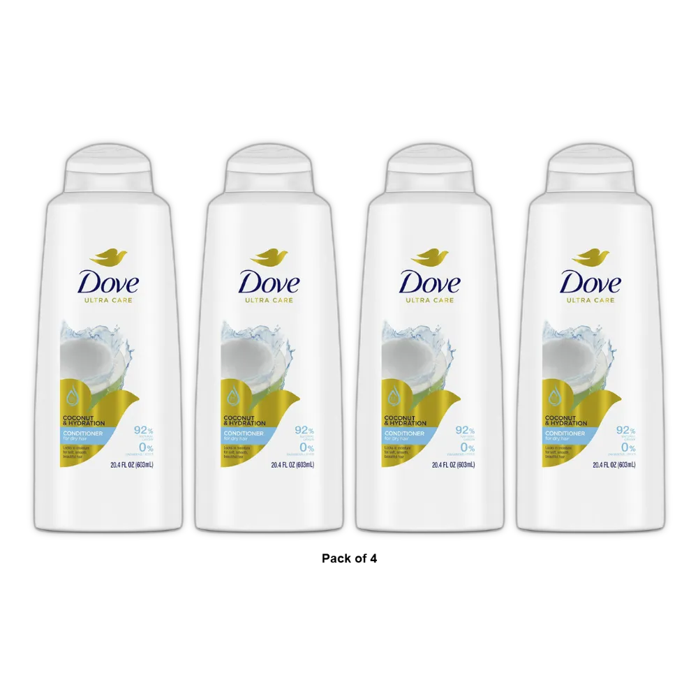 Dove Nourishing Secrets Coconut and Hydration Conditioner 20.4Oz (Pack of 4)