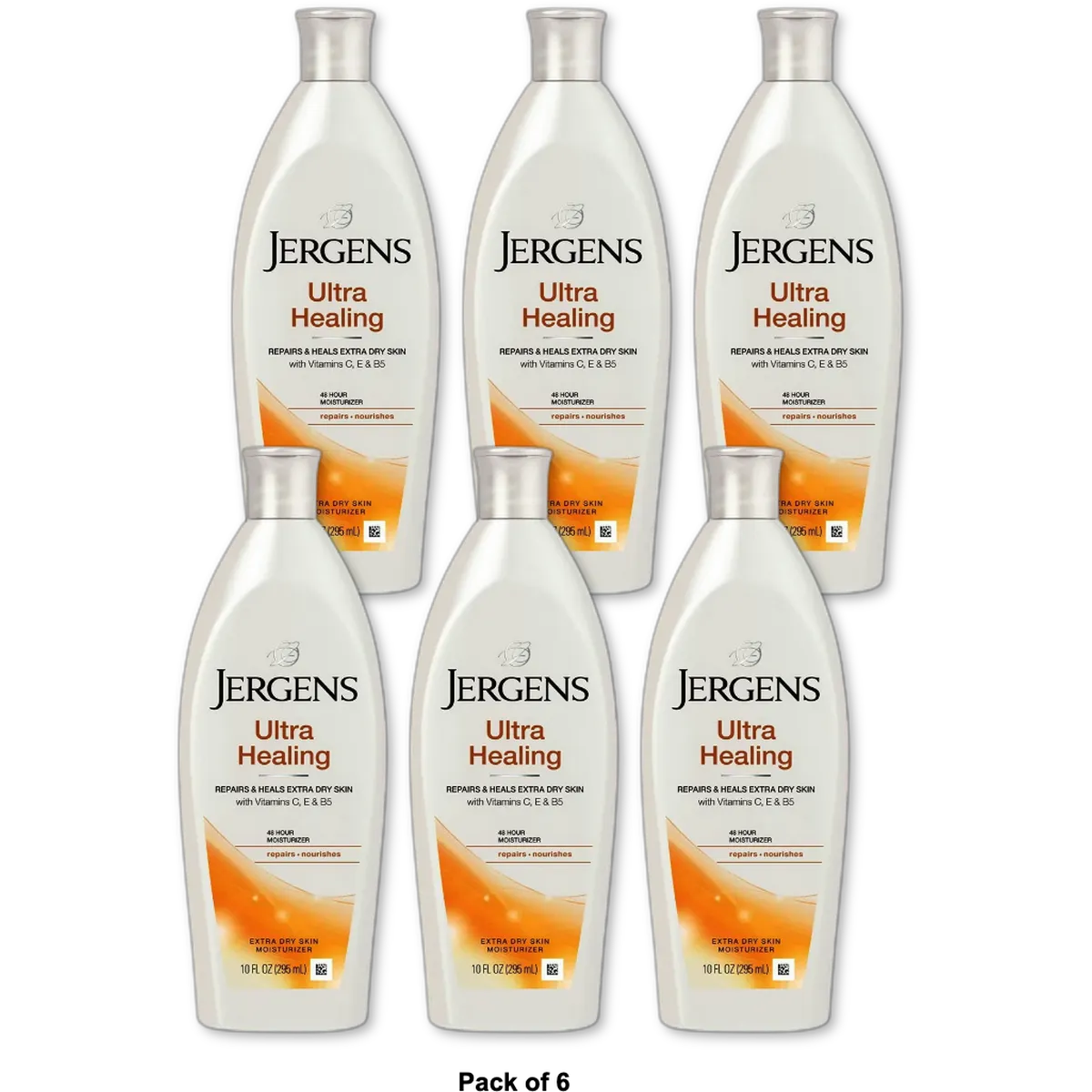 Jergens Ultra Healing Extra Dry Skin Moisturizer 10Oz (Pack of 6)
