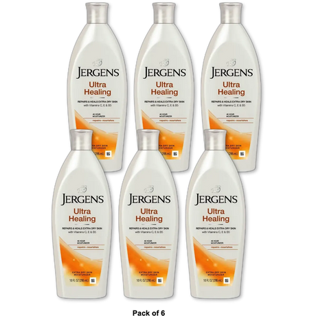 Jergens Ultra Healing Extra Dry Skin Moisturizer 10Oz (Pack of 6)