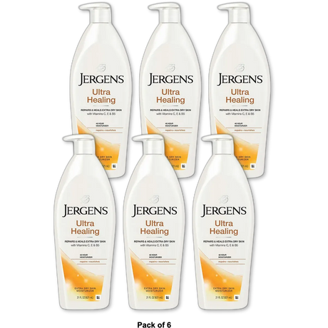 Jergens Ultra Healing Extra Dry Skin Moisturizer 21Oz (Pack of 6)