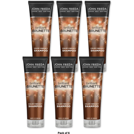 John Frieda Brilliant Brunette Shine Release Moisturizing Shampoo Chestnut To Espresso 8.45Oz (Pack of 6)