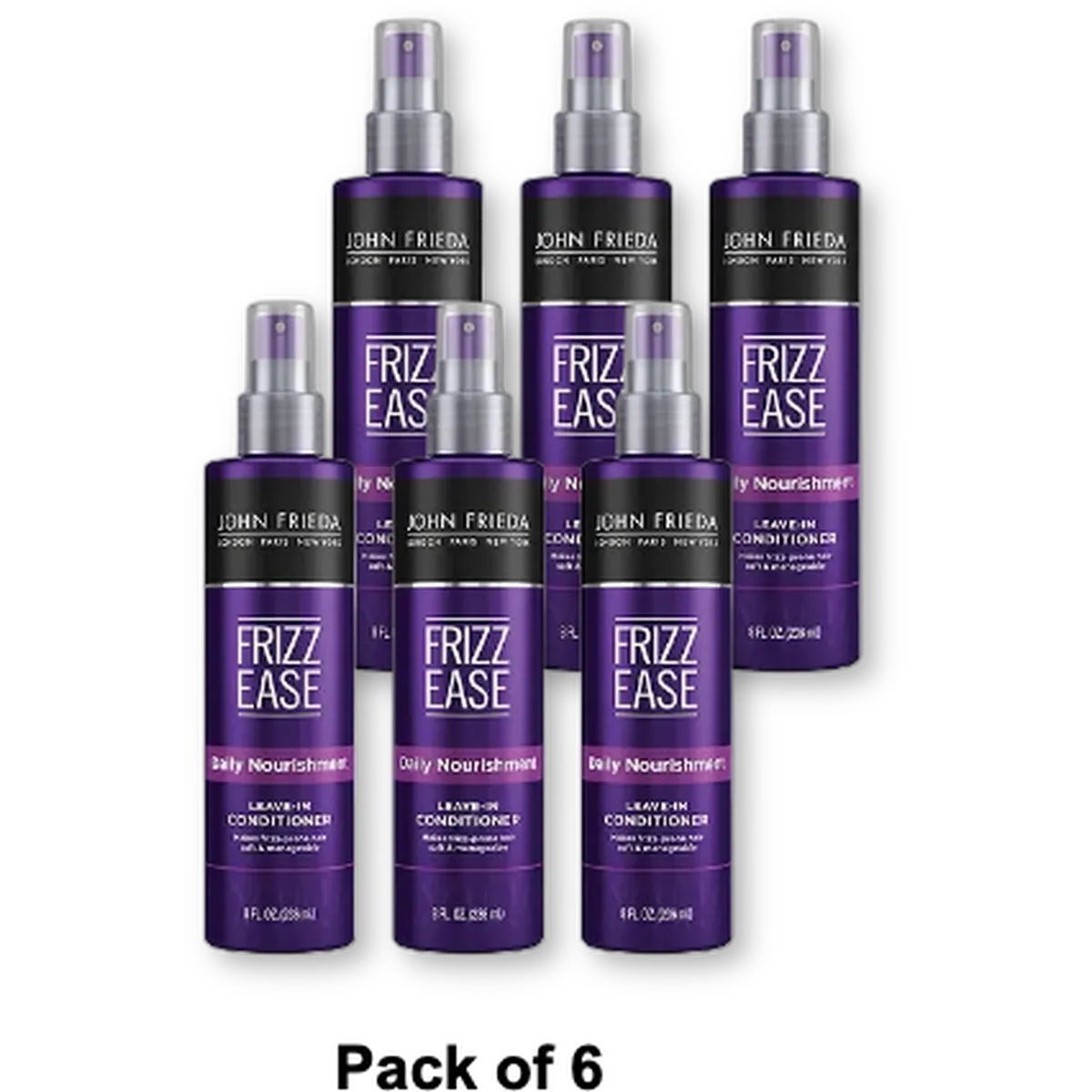 John Frieda Frizz-Ease Daily Nourishment Leave-In Fortifying Spray 8Oz (Pack of 6)