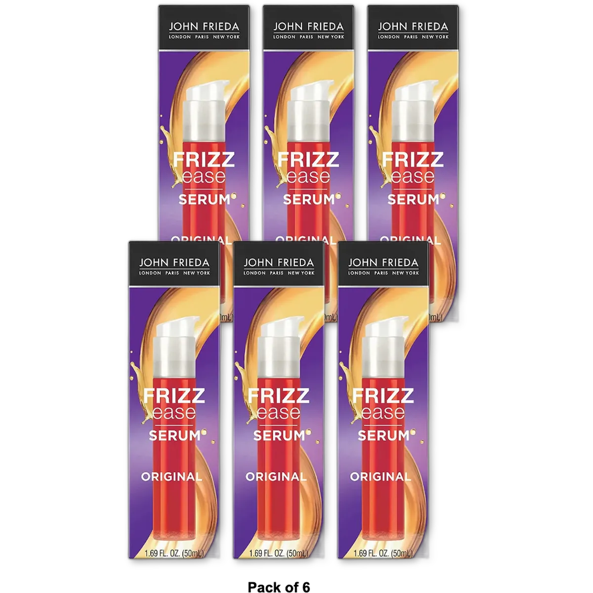 John Frieda Frizz-Ease Original Hair Serum Unscented1.69Oz (Pack Of 6)