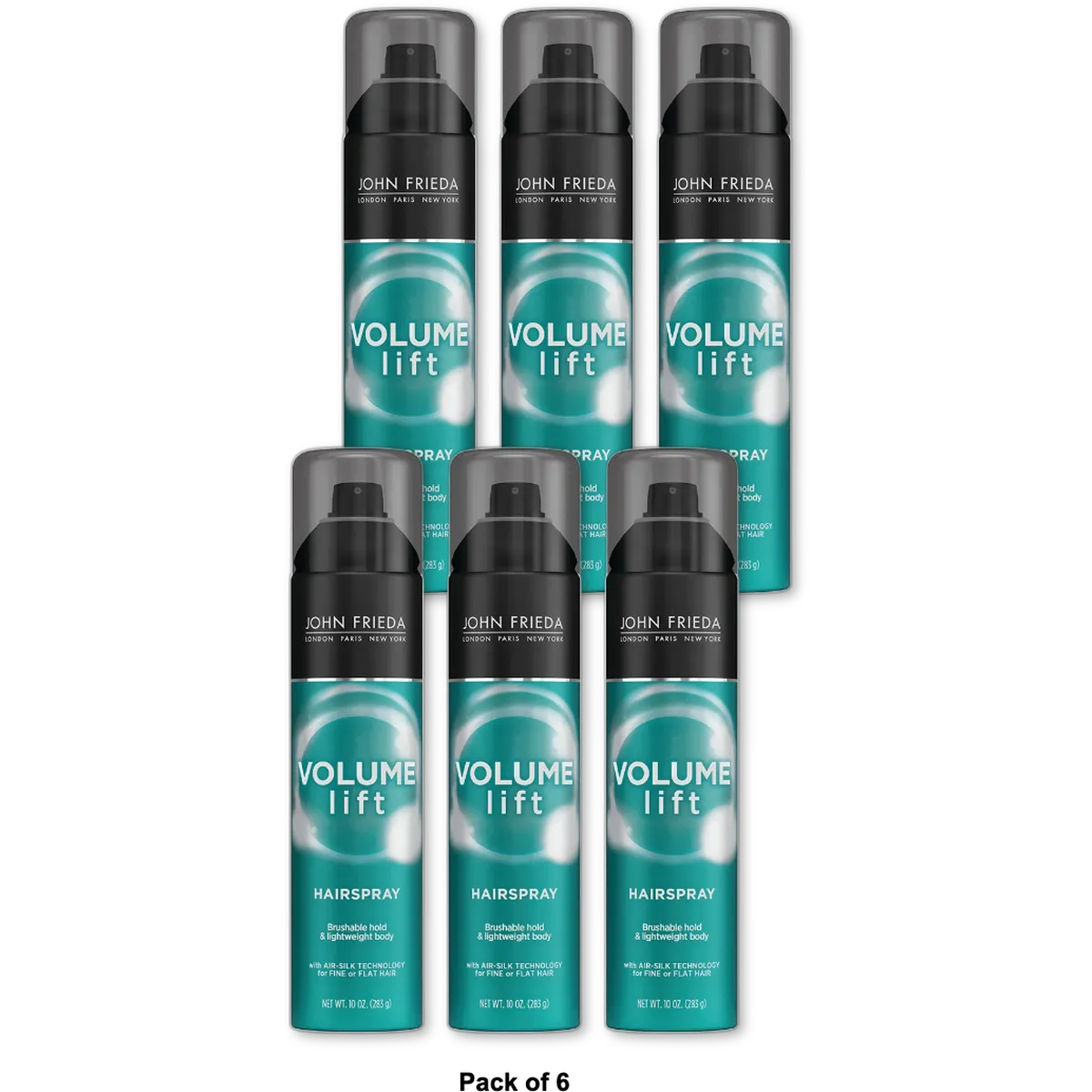 John Frieda Luxurious Volume Forever Full Hairspray 10Oz (Pack of 6)