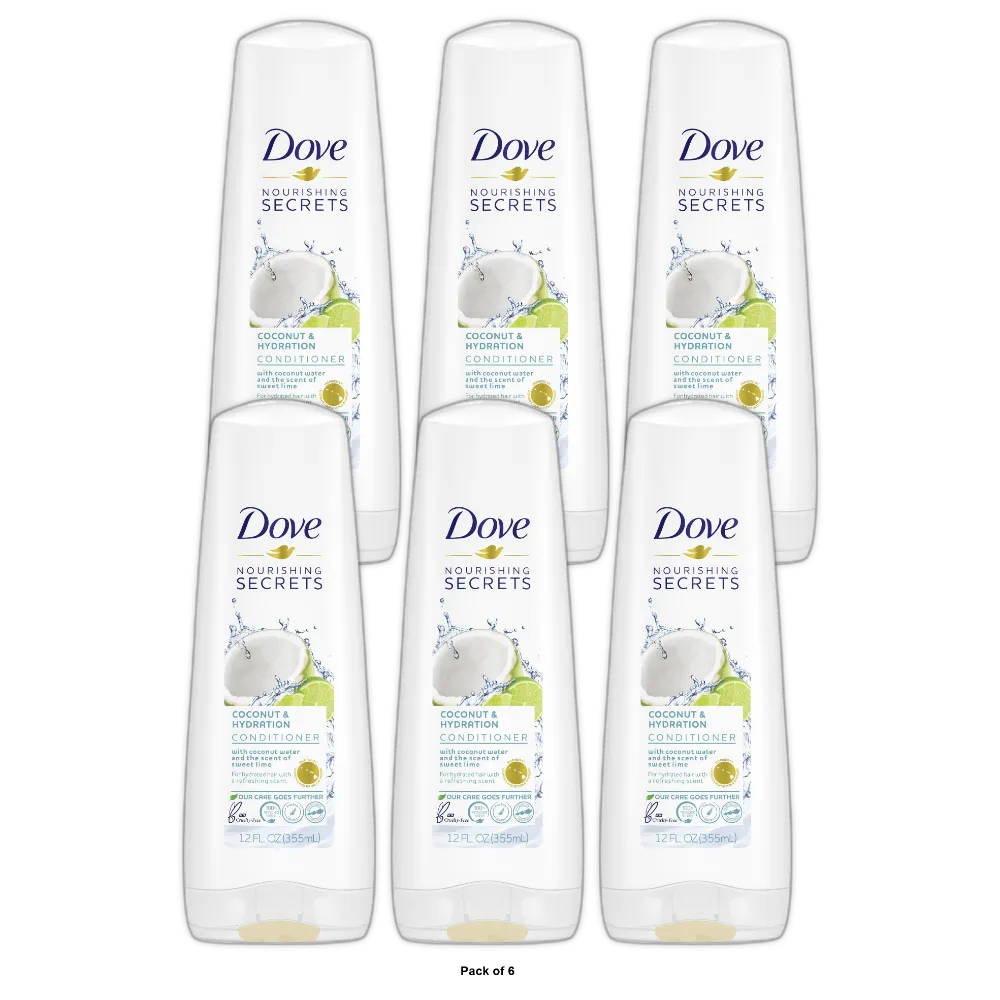 Dove Nourishing Rituals Coconut & Hydration Conditioner 12Oz (Pack of 6)