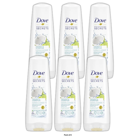 Dove Nourishing Rituals Coconut & Hydration Conditioner 12Oz (Pack of 6)