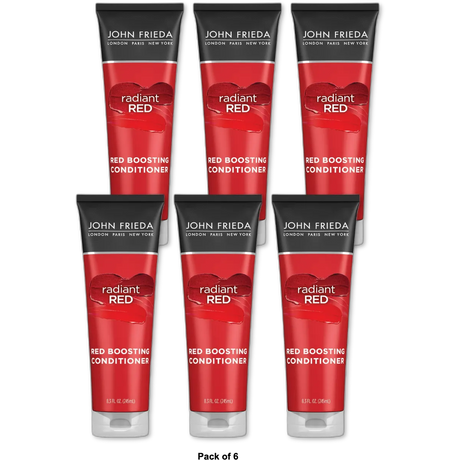 John Frieda Radiant Red Boosting Conditioner 8.3Oz (Pack of 6)