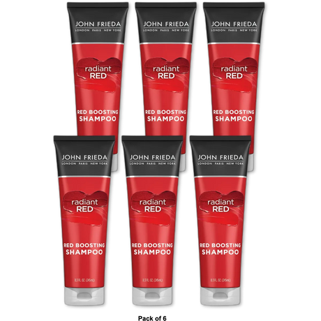John Frieda Radiant Red Boosting Shampoo 8.3Oz (Pack of 6)