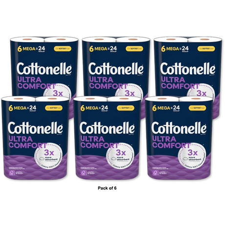 Cottonelle Ultra Comfort Mega Roll Toilet Paper 29.6Oz (Pack of 6)