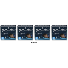 Goodnites Boys Night Time Bedwetting Underwear Size L 20.8Oz (Pack of 4)