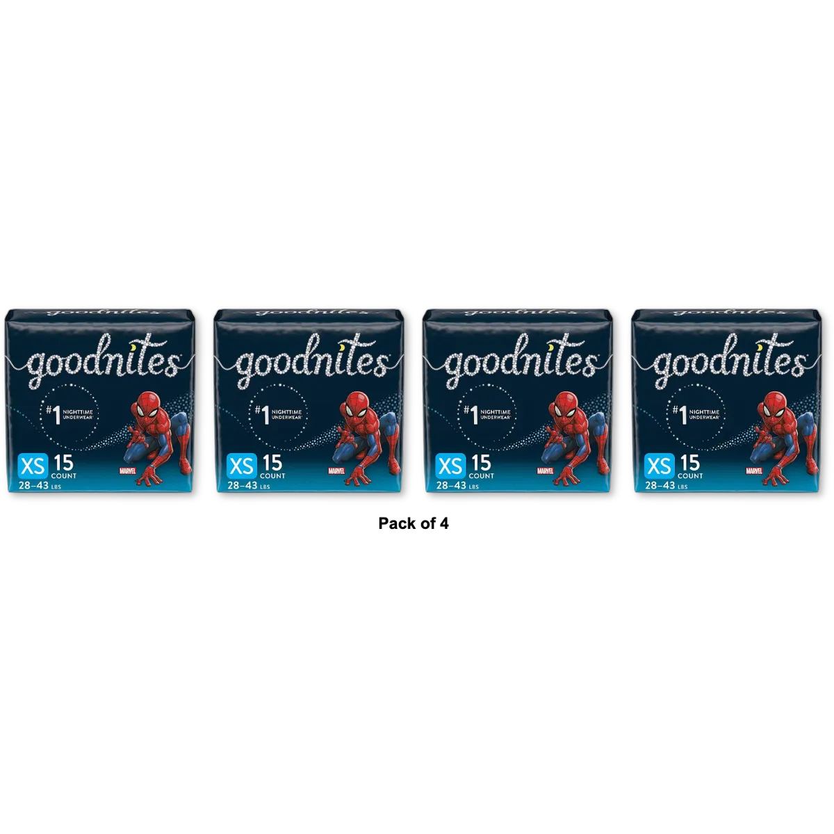 Huggies Good Nights Bedtime Pants For Boys Size Extra Small 22.24Oz (Pack of 4)