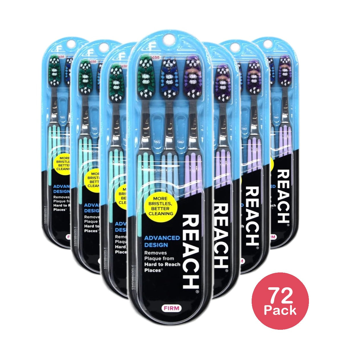 Reach Advanced Design Toothbrushes Firm Bristles (Pack of 72)