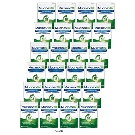 Mucinex Dm Guaifenesin Cough Suppressant Extended Release Tablets 600 Mg20 Each 0.07Oz (Pack Of 24)