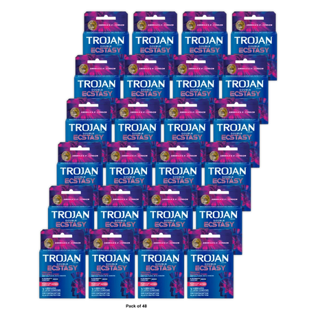 Trojan Double Latex Condoms 0.64oz (Pack of 48)