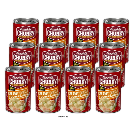 Campbell's Chunky Soup Creamy Chicken & Dumplings 18.8 oz (Pack of 12)