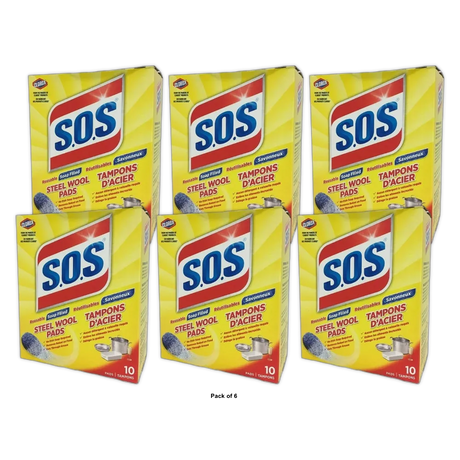 Sos Steel Wool Soap Filled Reusable Pads 2Oz (Pack Of 6)