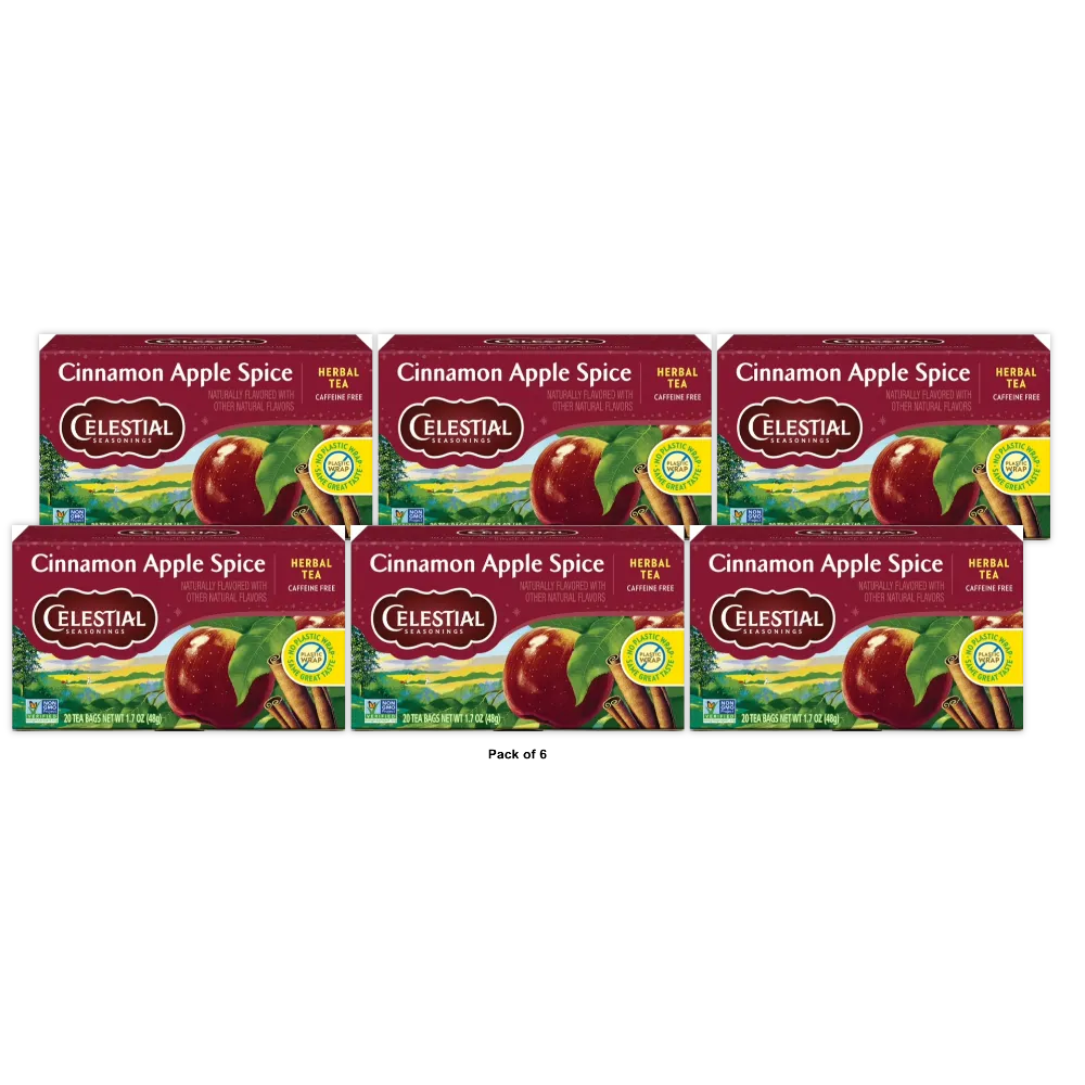 Celestial Seasonings Cinnamon Apple Spice Herb Tea 1.7Oz (Pack Of 6)
