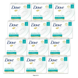 Dove Sensitive Skin Beauty Bar Unscented 3 Ea 3.17Oz (Pack of 12)