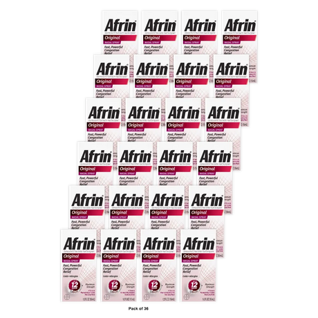 Afrin Original Maximum Strength Nasal Congestion Relief Spray 0.5Oz (Pack of 36)