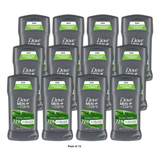 Dove Care Antiperspirant Deodorant Stick for Men Extra Fresh 2.7Oz (Pack of 12)