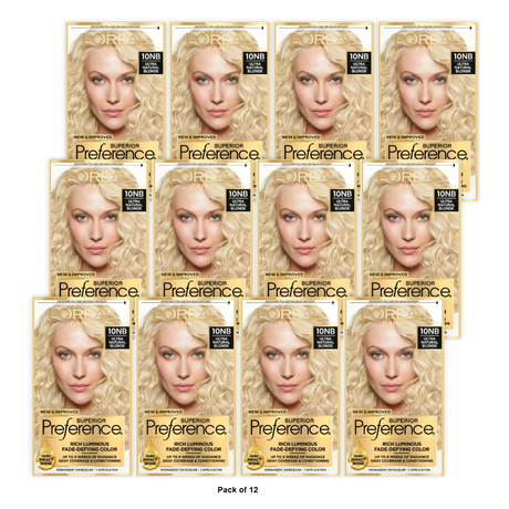 Loreal Superior Preference Hair Color 10Nb Ultimate Natural Blonde 8Oz (Pack Of 12)