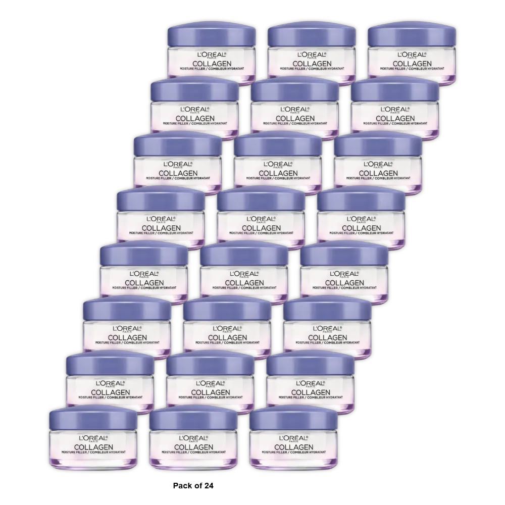 Loreal Paris Collagen Moisture Filler Facial Day and Night Cream 1.7Oz (Pack of 24)