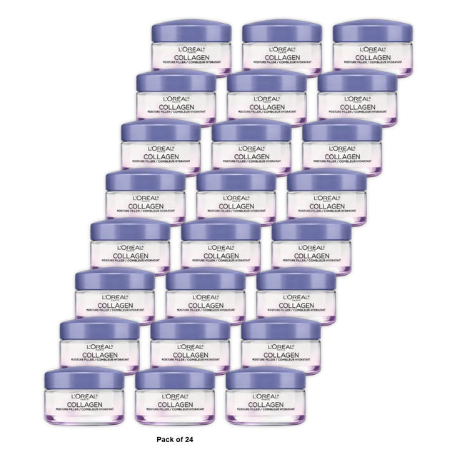 Loreal Paris Collagen Moisture Filler Facial Day and Night Cream 1.7Oz (Pack of 24)