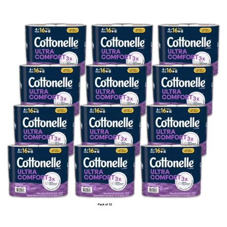 Cottonelle Ultra Comfort Toilet Paper 4 pack 17.6oz(Pack of 12)