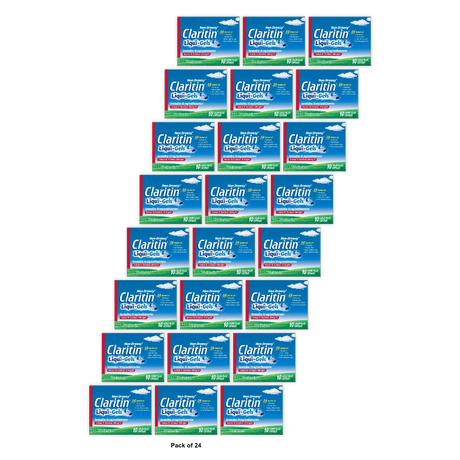 Claritin 24 Hour Non-Drowsy Allergy Liqui-Gels 10 mg 10 Count 0.711oz (Pack of 36)