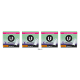 U by Kotex Clean & Secure Overnight Maxi Pads 28 Count 17.28oz (Pack of 4)