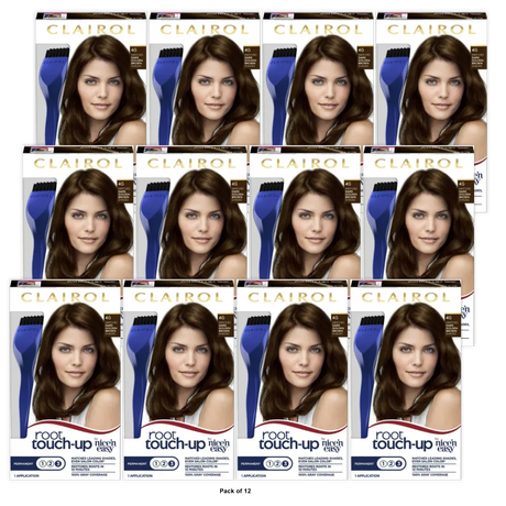 Clairol Nice & Easy Root Touch-Up Permanent Hair Color 4G Dark Golden Brown 1.1Oz (Pack Of 12)