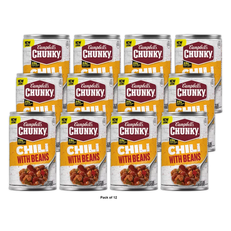 Campbell’s Chunky Chili with Beans, 19 oz (Pack of 12)