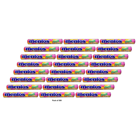 MENTOS MIXED FRUIT 1.32 Oz (Pack of 360)