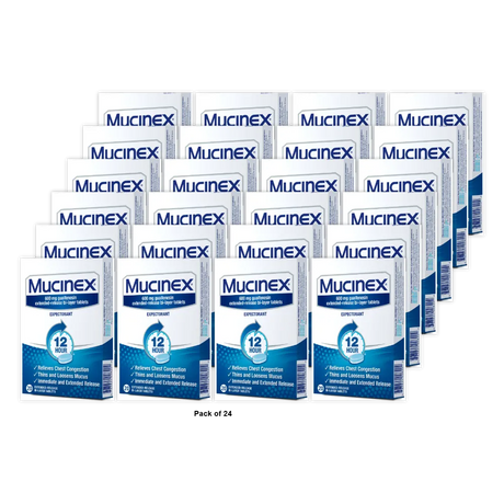 Mucinex Expectorant Guaifenesin Extended Release 600 Mg Tablets 0.07Oz (Pack Of 24)