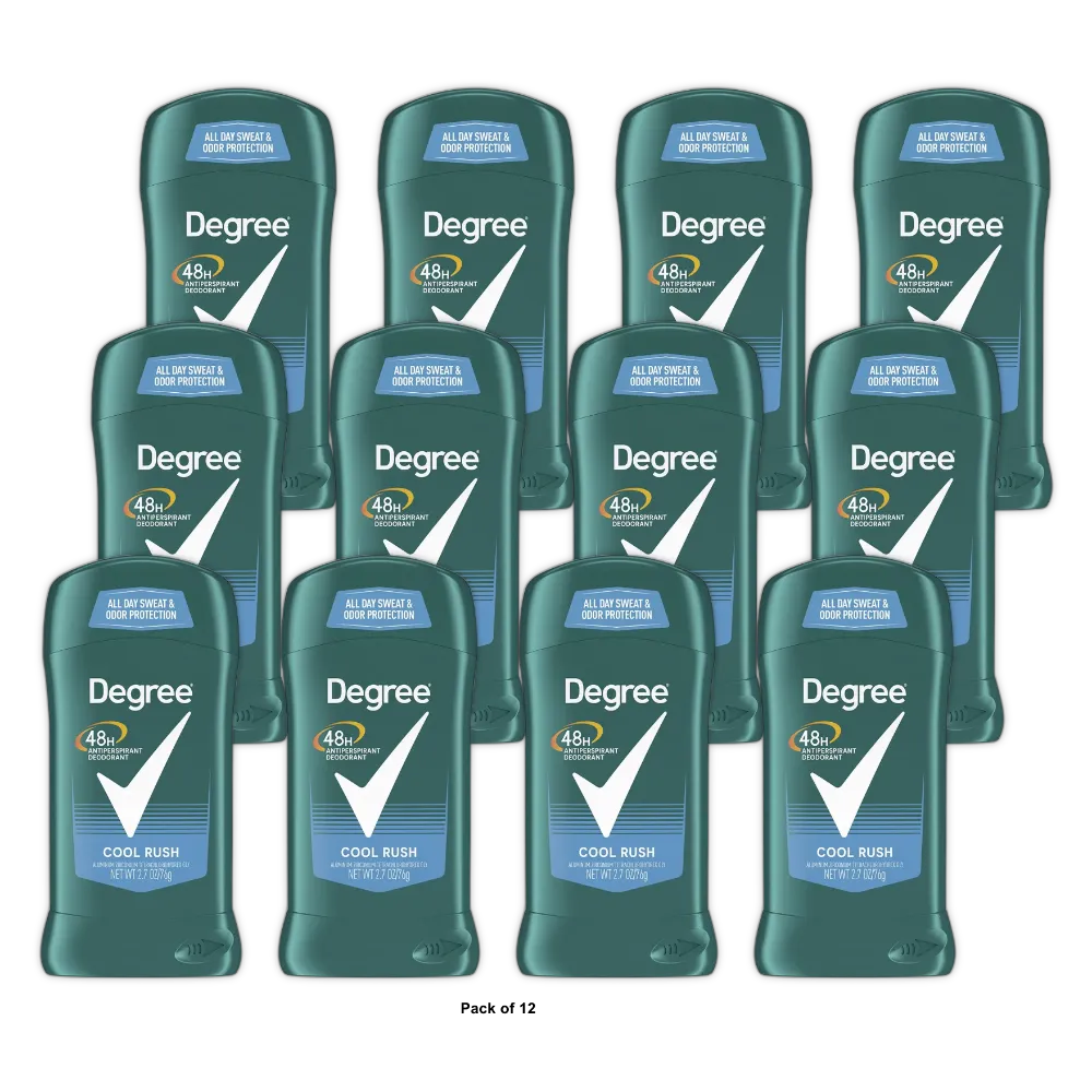Degree Anti-Perspirant And Deodorant Invisible Solid Cool Rush 2.6Oz (Pack of 12)
