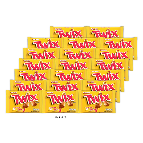 Twix Fun Size Caramel Chocolate Cookie Bars 10.83Oz (Pack of 20)