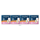 Carefree Maxi Pads for Women Overnight Pads With Wings 2 28ct 13.44oz (Pack of 4)
