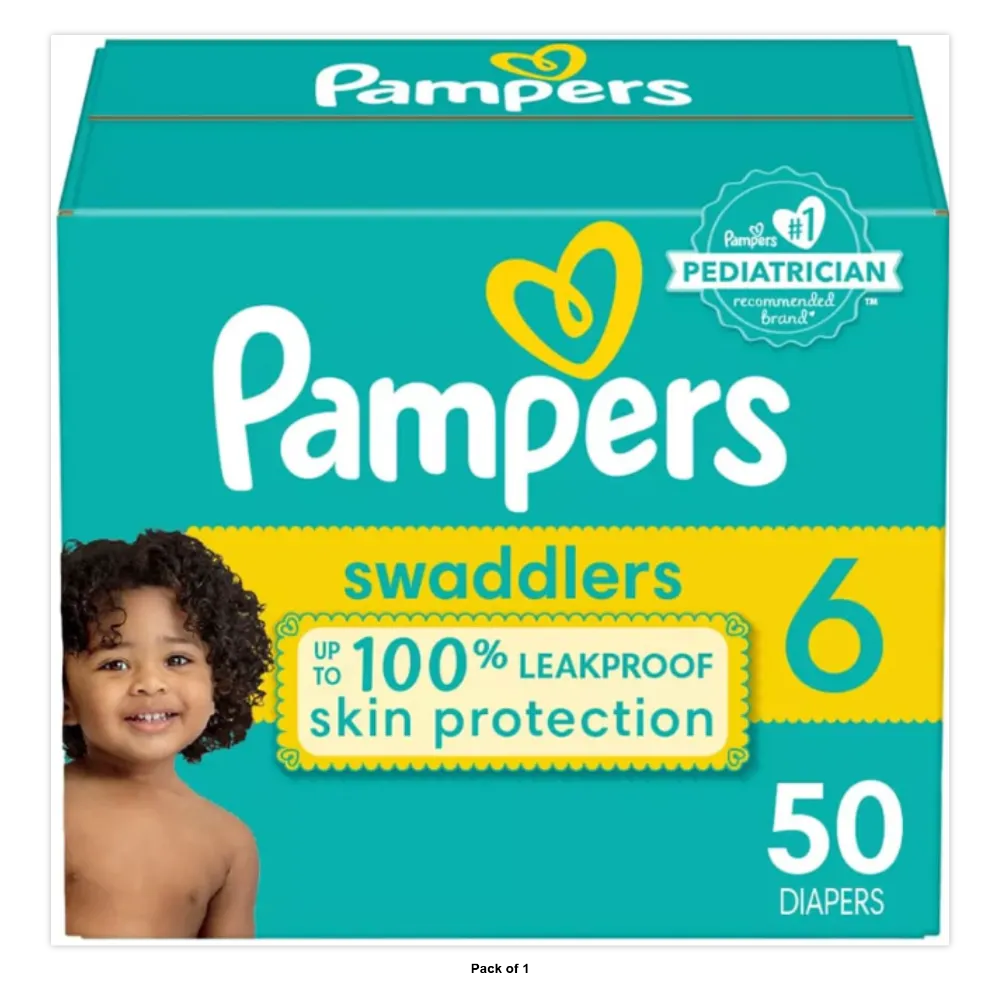 Pampers Swaddlers Active Baby Diaper Size 6 52 3.2Oz (Pack Of 1)