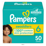 Pampers Swaddlers Active Baby Diaper Size 6 52 3.2Oz (Pack Of 1)