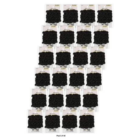 Scunci Mixed Knits Black Mini Twisters 5.76Oz (Pack of 48)