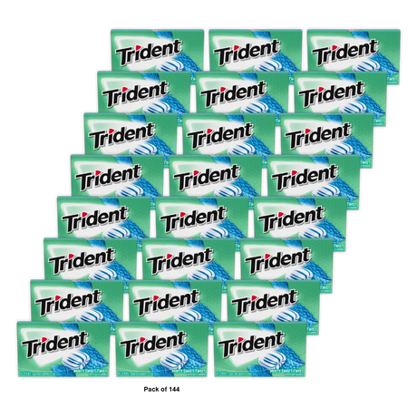 Trident Minty Sweet Twist Sugar Free Gum 14Ct 1.13Oz (Pack of 144)
