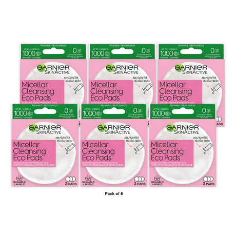 Garnier Skinactive Micellar Cleansing Eco Pads Reusable (Pack Of 6)