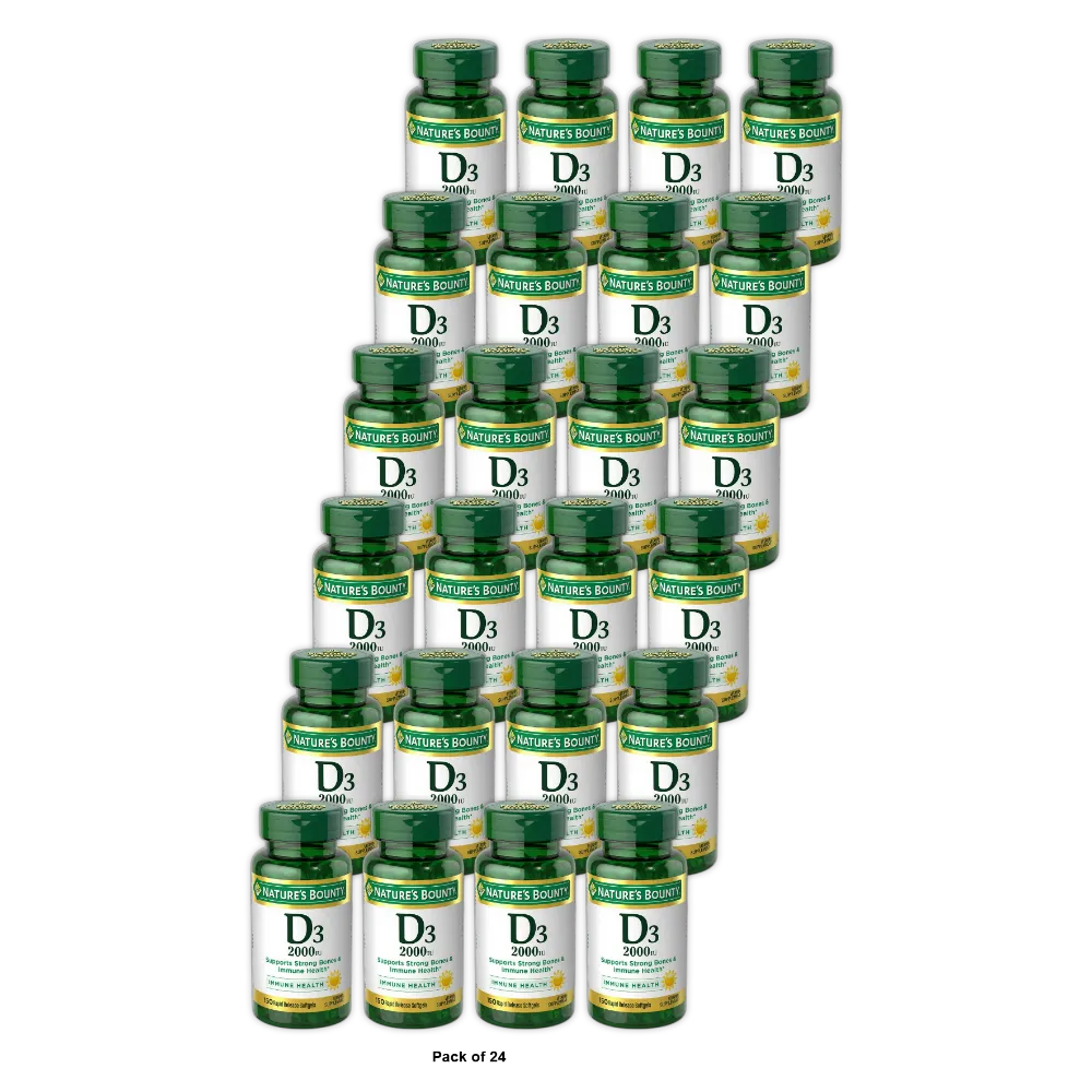 Natures Bounty Vitamin D3 2000 Iu Rapid Release Softgels 1.6Oz (Pack of 24)