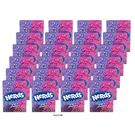 Wonka Nerds Grape Strawberry Candies 1.6Oz (Pack of 360)