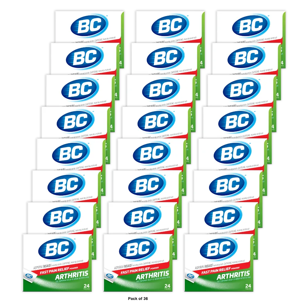 BC Aspirin Fast Pain Relief Arthritis Strength Powder 1.92oz (Pack of 36)