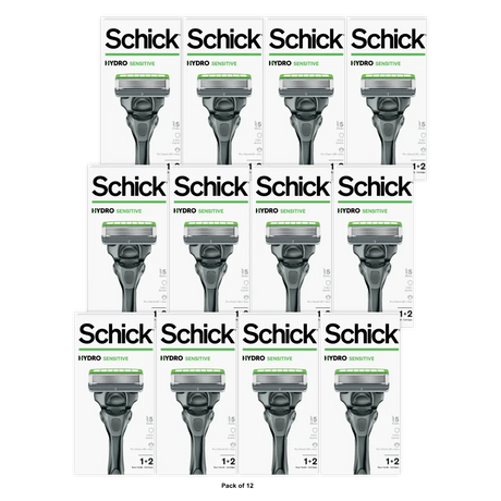 Schick Hydro Skin Comfort Sensitive Razor And 2 Refills 2.4oz (Pack of 12)