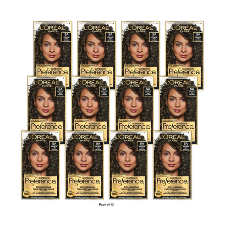 Loreal Superior Preference Hair Color Medium Ash Brown #5A1 Ea 2.5oz (Pack of 12)